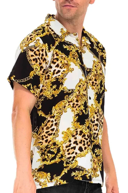 Weiv Leopard Cheetah Button Down Shirt