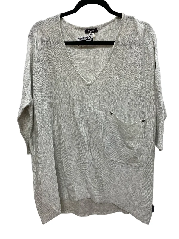 Top Short Sleeve By Kerisma In Grey, Size: S