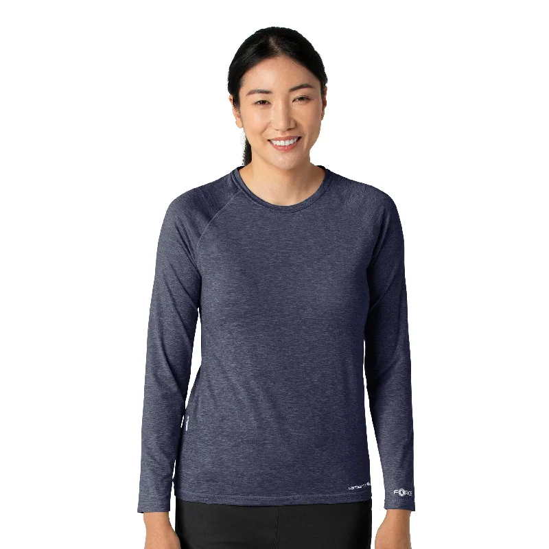 Carhartt Force Sub-Scrubs Women's Performance Long Sleeve Tee - Navy Heather