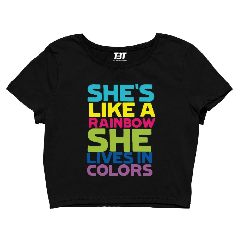 The Rolling Stones Crop Top - She's Like A Rainbow