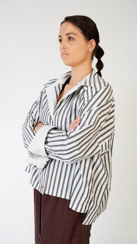 Viv Shirt Cropped - Stripe