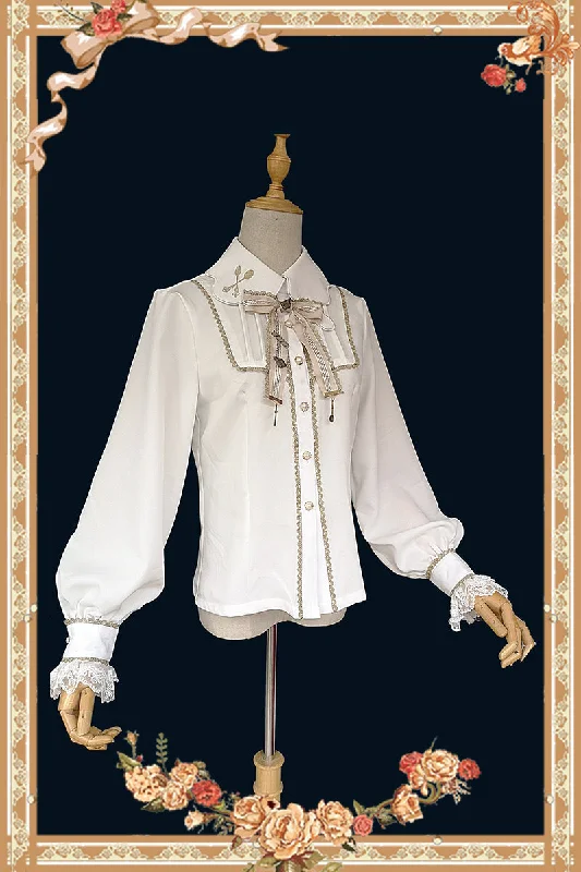 Infanta~Elegant Embroidery Lapel Lolita Blouse