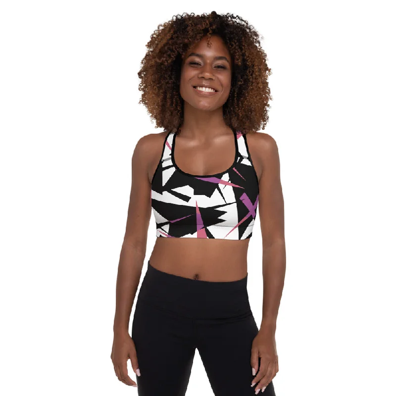 Sports Bra Geo Pink and Purple