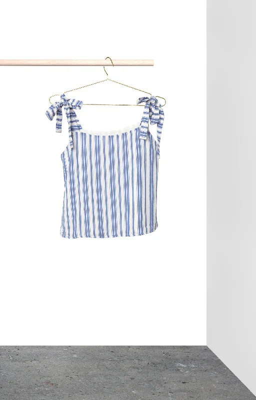 Clare Top - Blue and white stripe