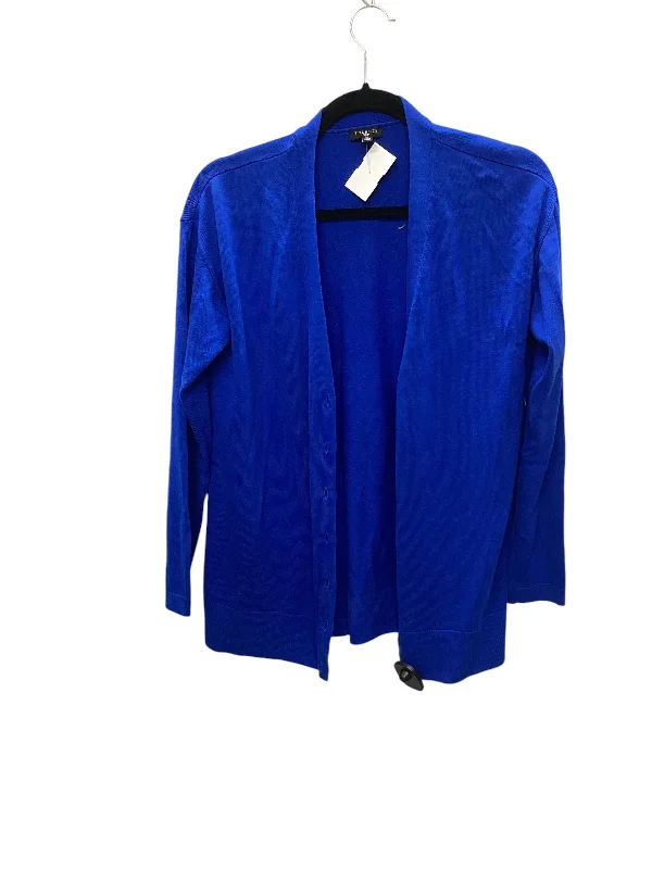 Sweater Cardigan By Talbots In Blue, Size: S