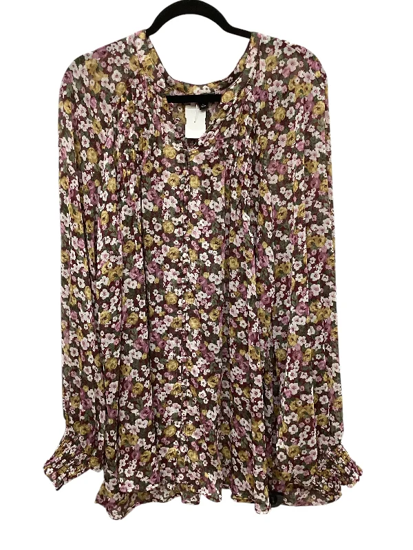 Top Long Sleeve By Torrid In Floral Print, Size: 5