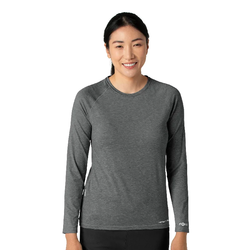 Carhartt Force Sub-Scrubs Women's Performance Long Sleeve Tee - Pewter Heather