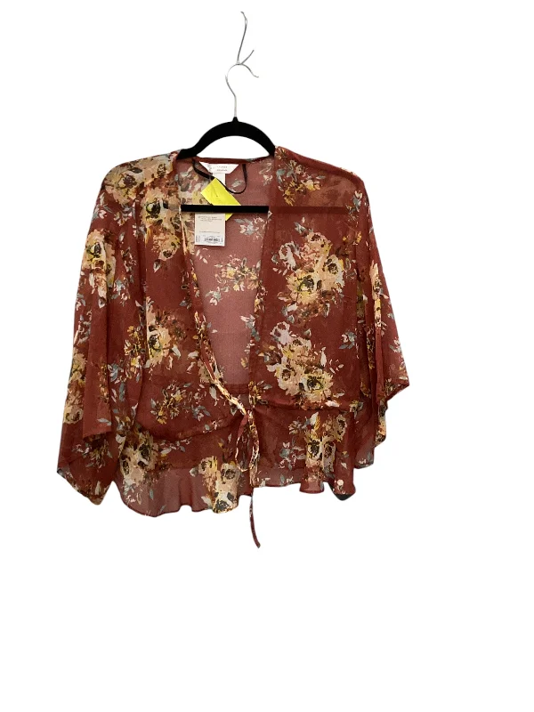 Kimono By Lc Lauren Conrad In Red & Tan, Size: Osfm