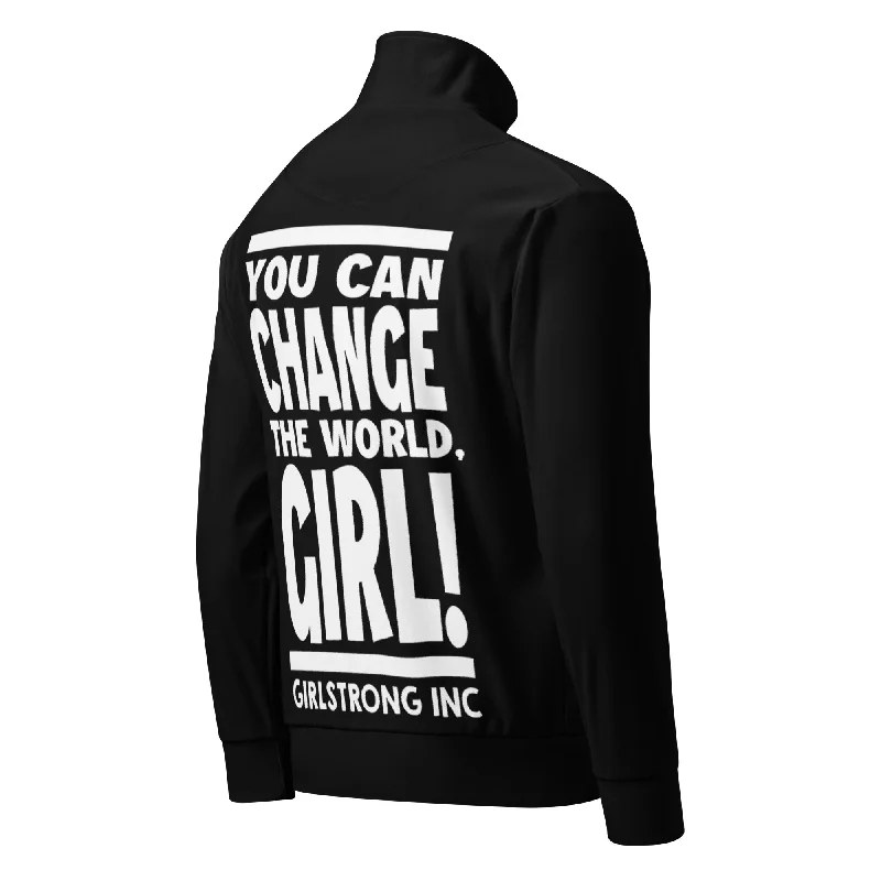 GS GRAPHIX TRACK JACKET BLACK - YOU CAN CHANGE THE WORLD, GIRL!