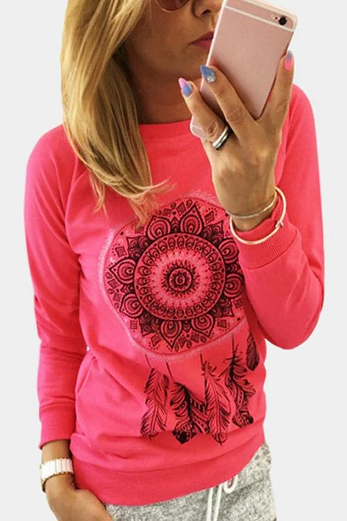 Custom Crew Neck Printed Long Sleeve T-Shirts