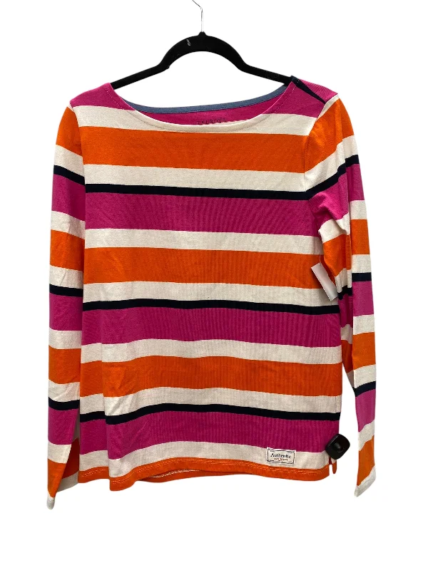 Top Long Sleeve By Talbots In Orange & Pink, Size: S