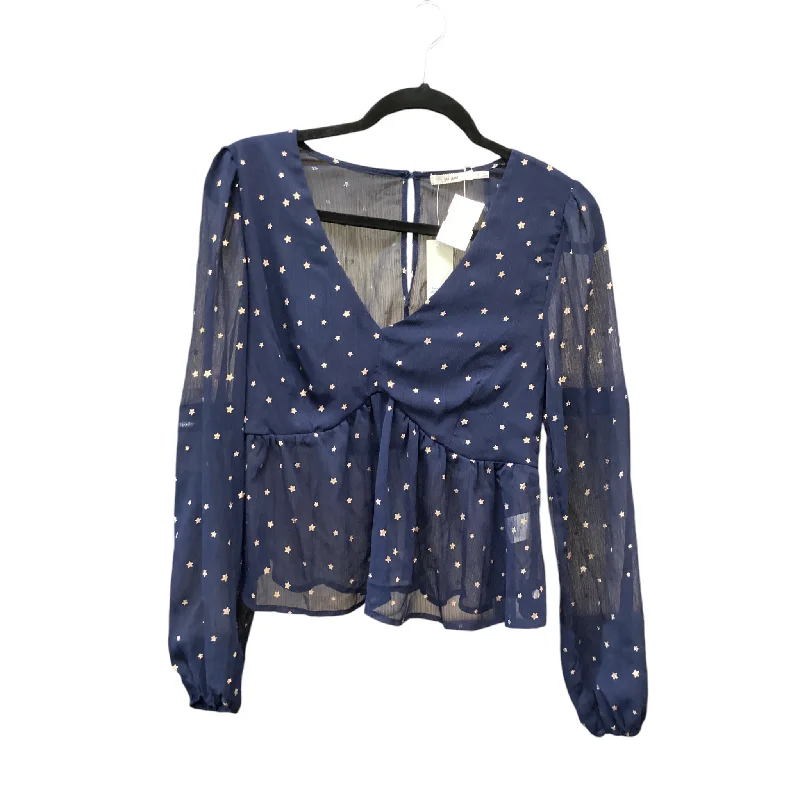 Top Long Sleeve By Mi Ami In Navy, Size: M