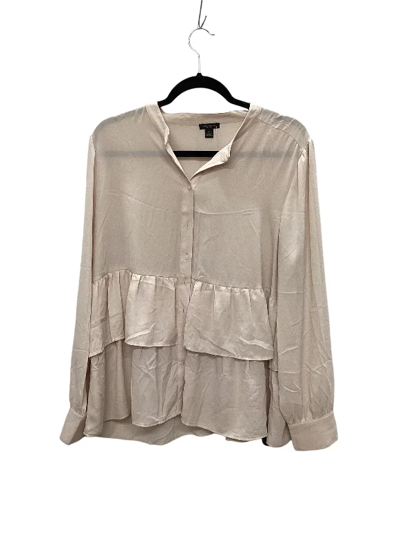 Top Long Sleeve By Ann Taylor In Pink, Size: L