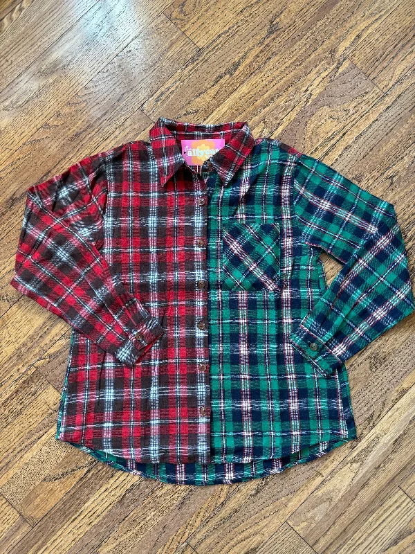 The Christmas Split Plaid Flannel