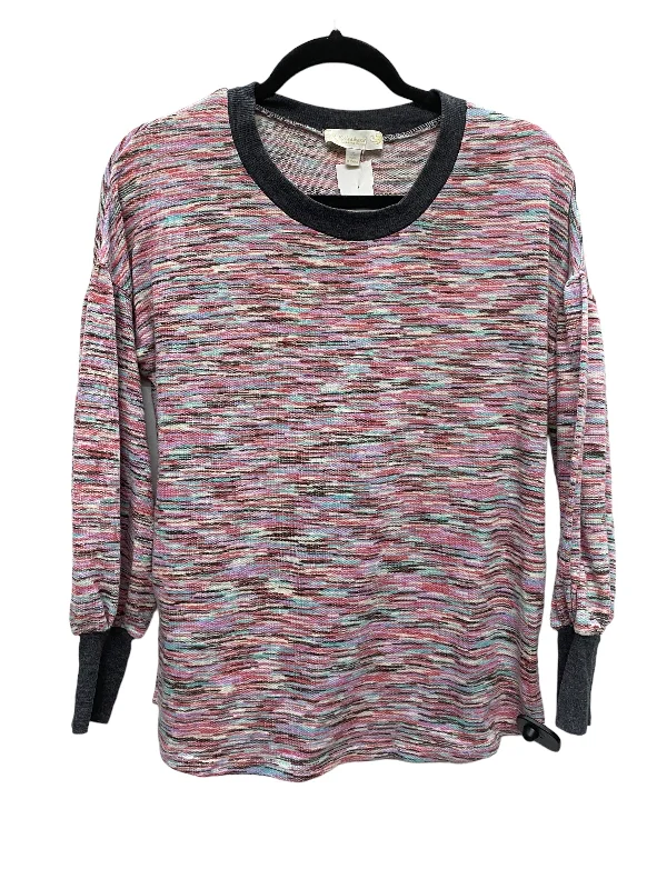 Top Long Sleeve By Suzanne Betro In Multi-colored, Size: S