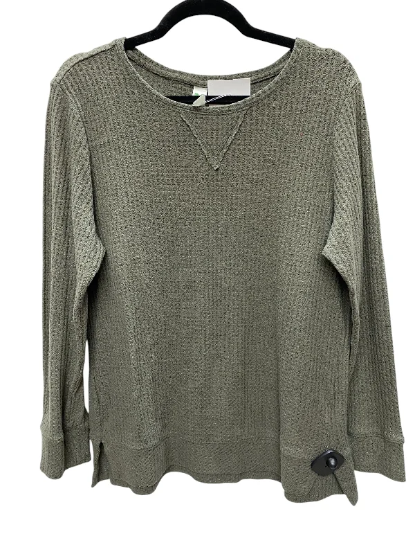 Top Long Sleeve By Green Tea In Green, Size: L