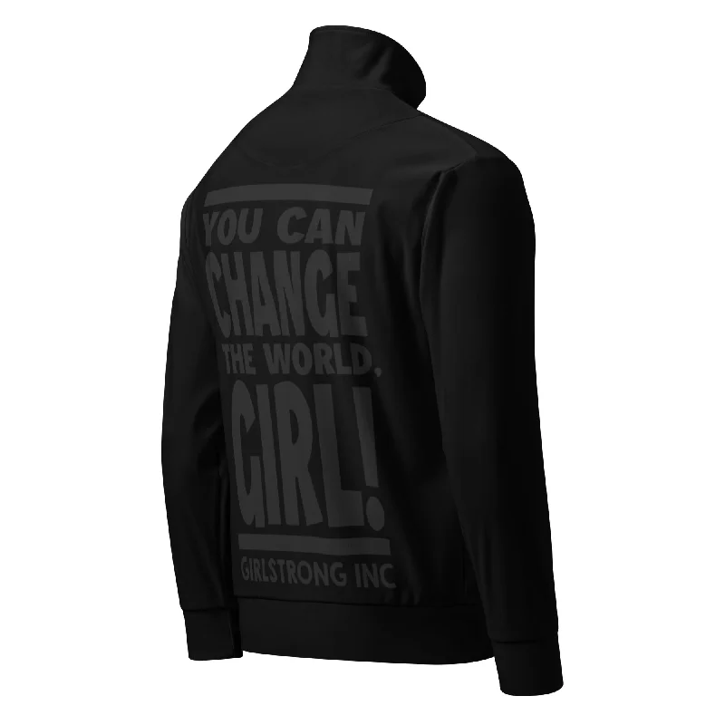 GS GRAPHIX TRACK JACKET BLACK - YOU CAN CHANGE THE WORLD, GIRL!