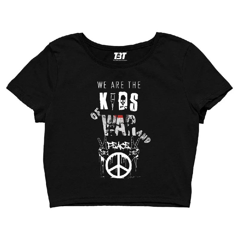 Green Day Crop Top - Kids Of War And Peace