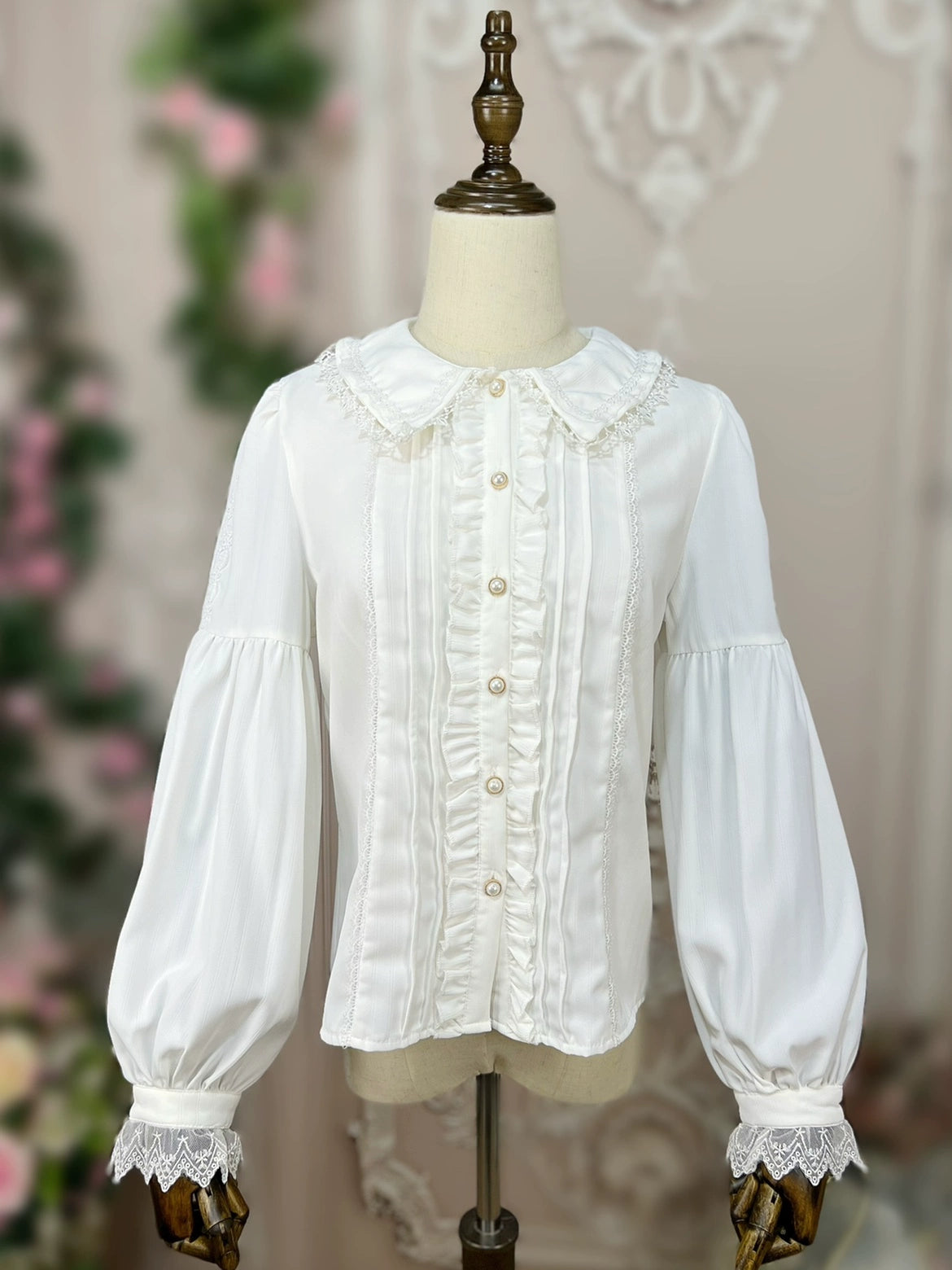 DMFS Lolita~Sweet Lolita Blouse Winter Doll Collar Shirt Long Sleeve Fit Top