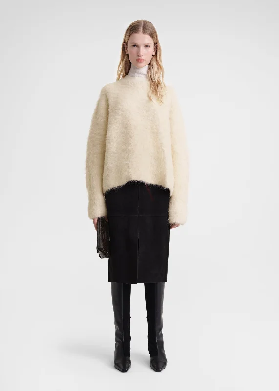 Loyalty Reward Boxy alpaca knit stone