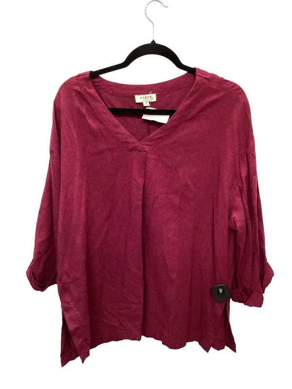 Top Long Sleeve By Umgee In Red, Size: M