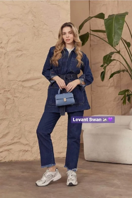 Price Cut Denim suit - Elegant || S24