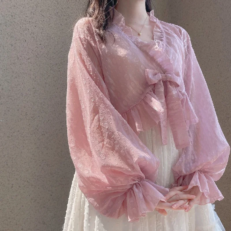 (BuyForMe) Sakurada Fawn~Chiffon Puff Sleeve Lolita Cardigan