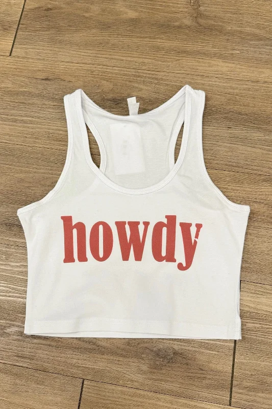 Howdy Racerback Tank - White