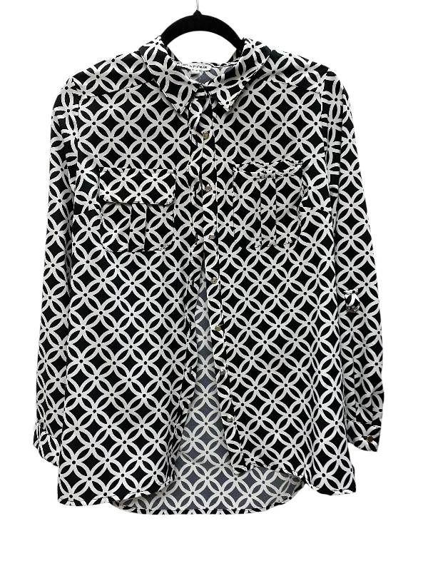 Top Long Sleeve By Notations In Black & White, Size: S