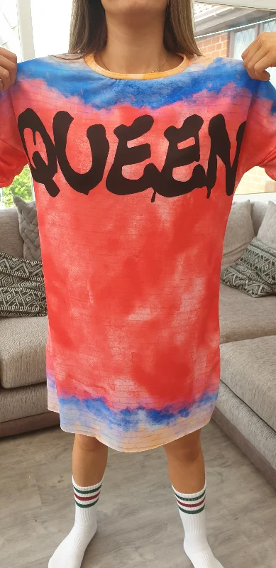 QUEEN GRAFFITI T Shirt Dress