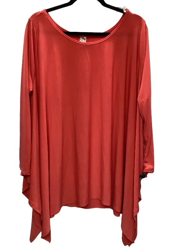 Top Long Sleeve Basic By Cme In Pink, Size: 1x