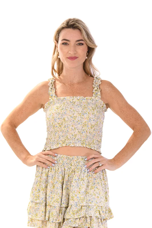 Lexi Set Top / Yellow Mini Flower