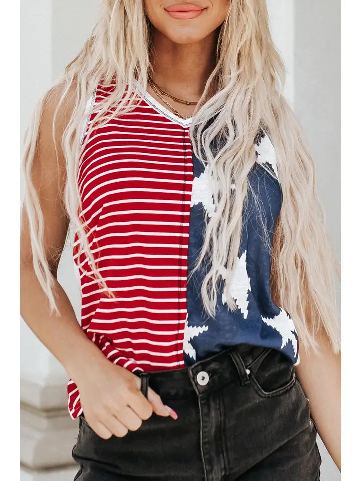 American Flag Stars and Stripes Tank Top