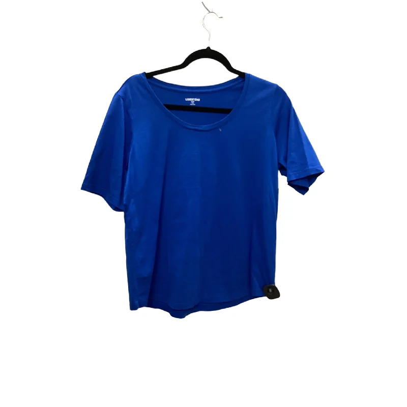 Top Short Sleeve Basic By Lands End In Blue, Size: M