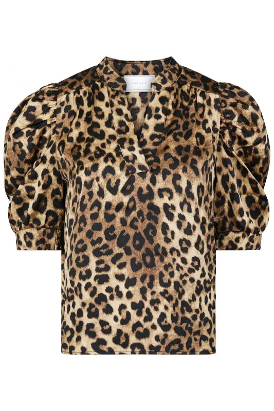 Neo Noir - Roella Leo Blouse - Leopard