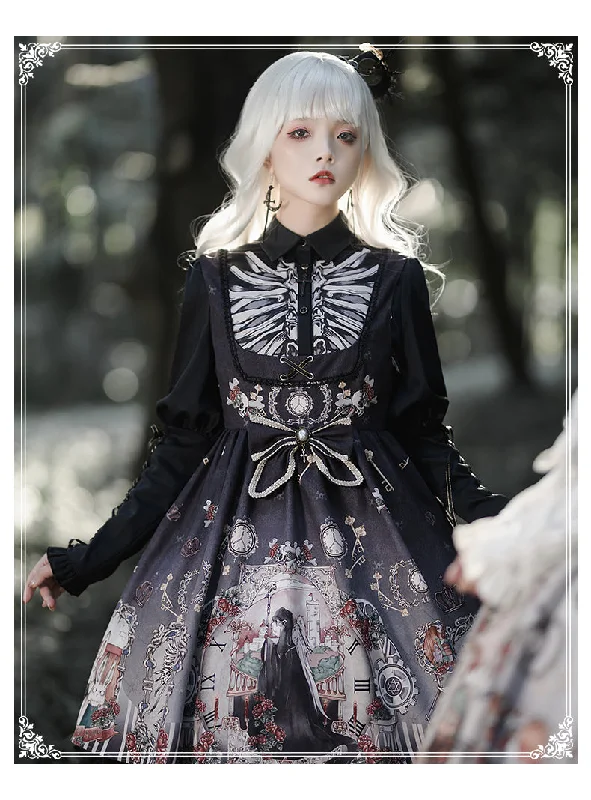 black jsk dress+detachable bows