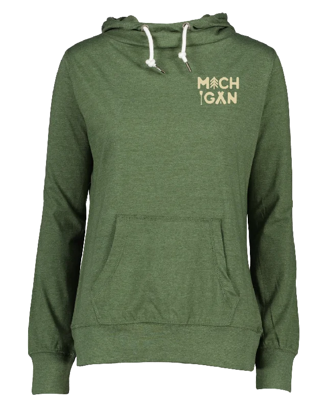 Women's Michigan Outdoors Funnel Neck Hooded Long Sleeve