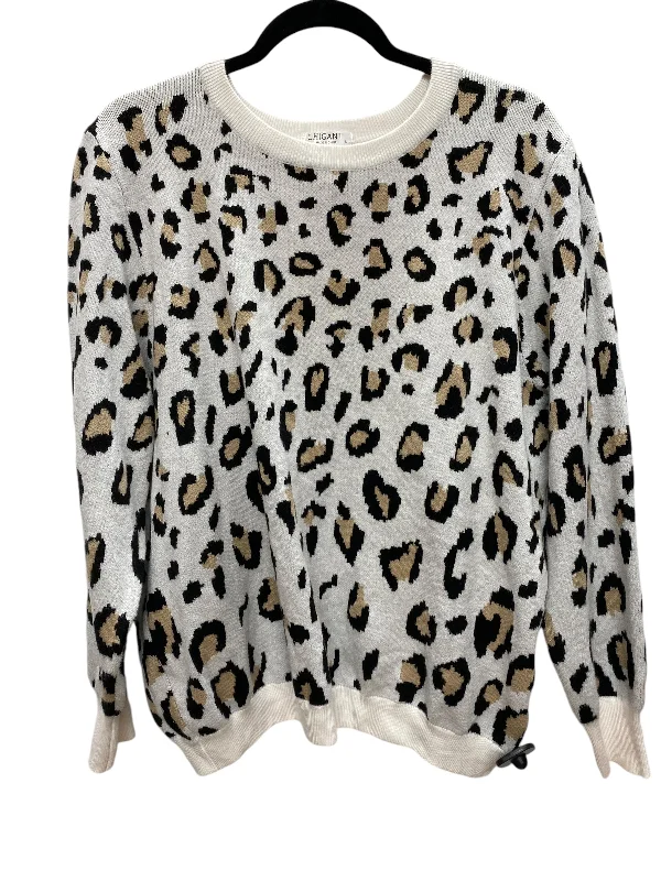 Sweater By Clothes Mentor In Leopard Print, Size: L