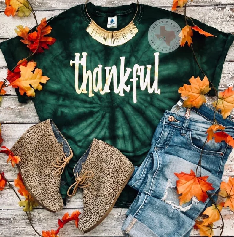 Thankful Green top. Tie dye