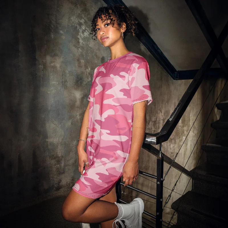 HOT SHOT, T-SHIRT DRESS PINK CAMO