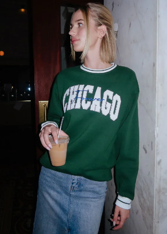 Chicago Forever Embroidered Crew - Green