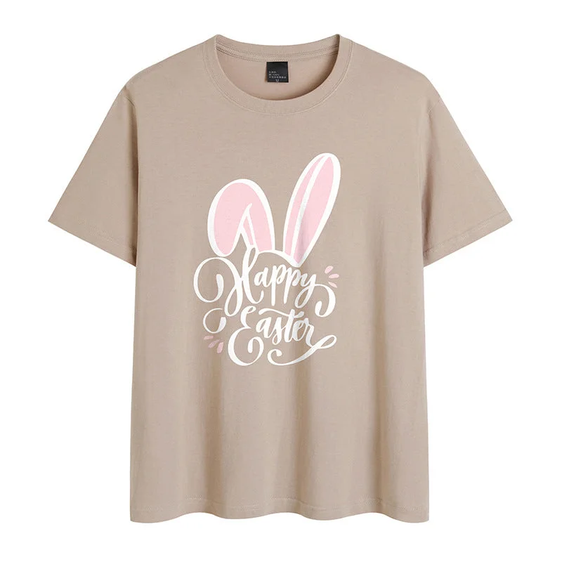 Women Fashion Easter Letter Print Wholesale T-shirts Summer