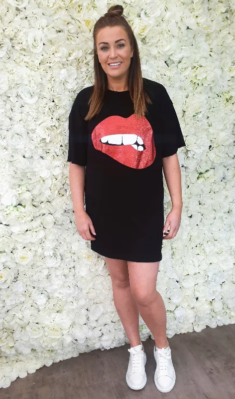 Lips T Shirt dress