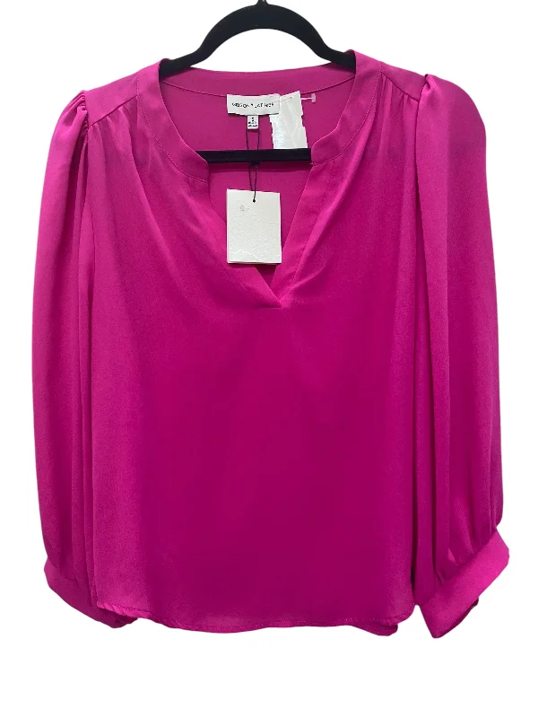 Top Long Sleeve By Gibson And Latimer In Pink, Size: S