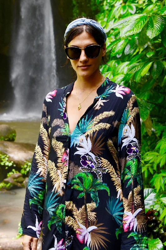 Bali Beach Blazer / Black Orchid