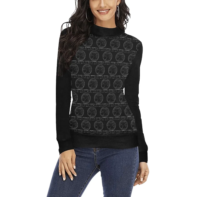 Yahuah-Tree of Life 02-04 Ladies Designer Mock Neck Sweatshirt