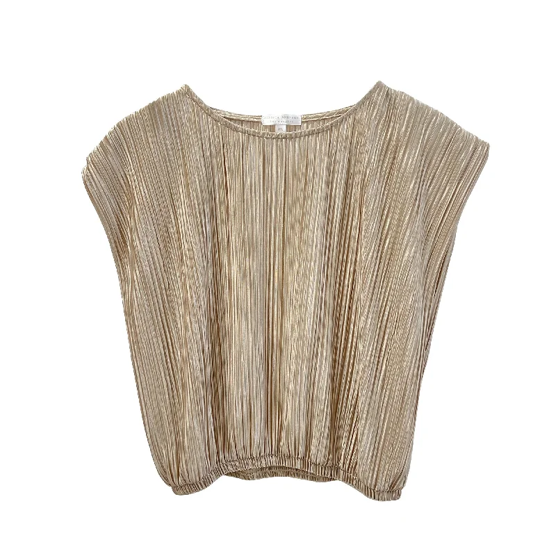 Maya Top - Gold Pleats