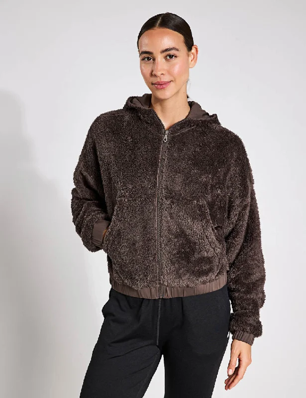 Recycled Fleece Bomber - Pine Cone