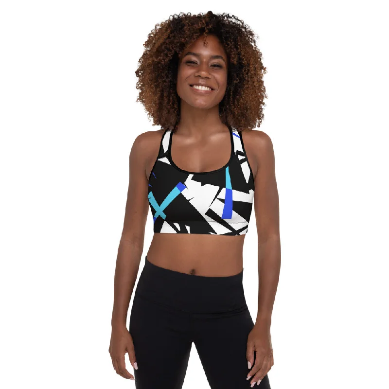 Sports Bra in Geo Print