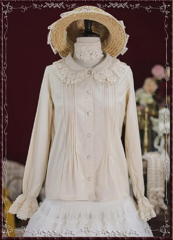 Tiny Garden~Cotton Retro Lace Lolita Blouse